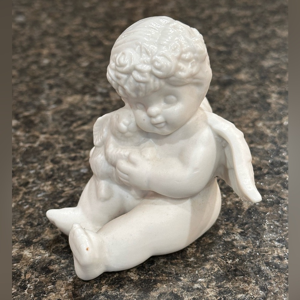 White Cherub Vigor Angel Figurine
